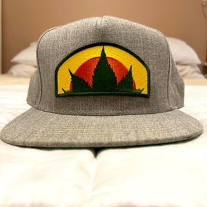 Heather Grey Cannabis Sunrise SnapBack